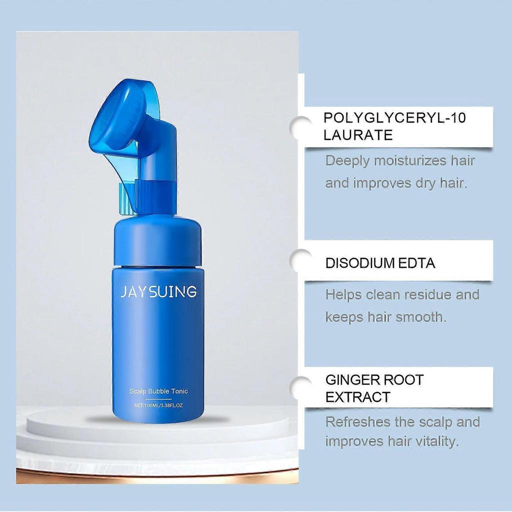 Scalp Cleansing Mousse Gently Cleanses Scalp Soothes Hair Follicles Softens & Nourishes Hair with Massage Brush Head Hair Care