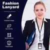 With Breakaway Lanyard Retractable ID Badge Holder Rope Retractable Access Control Set  Chest Tag