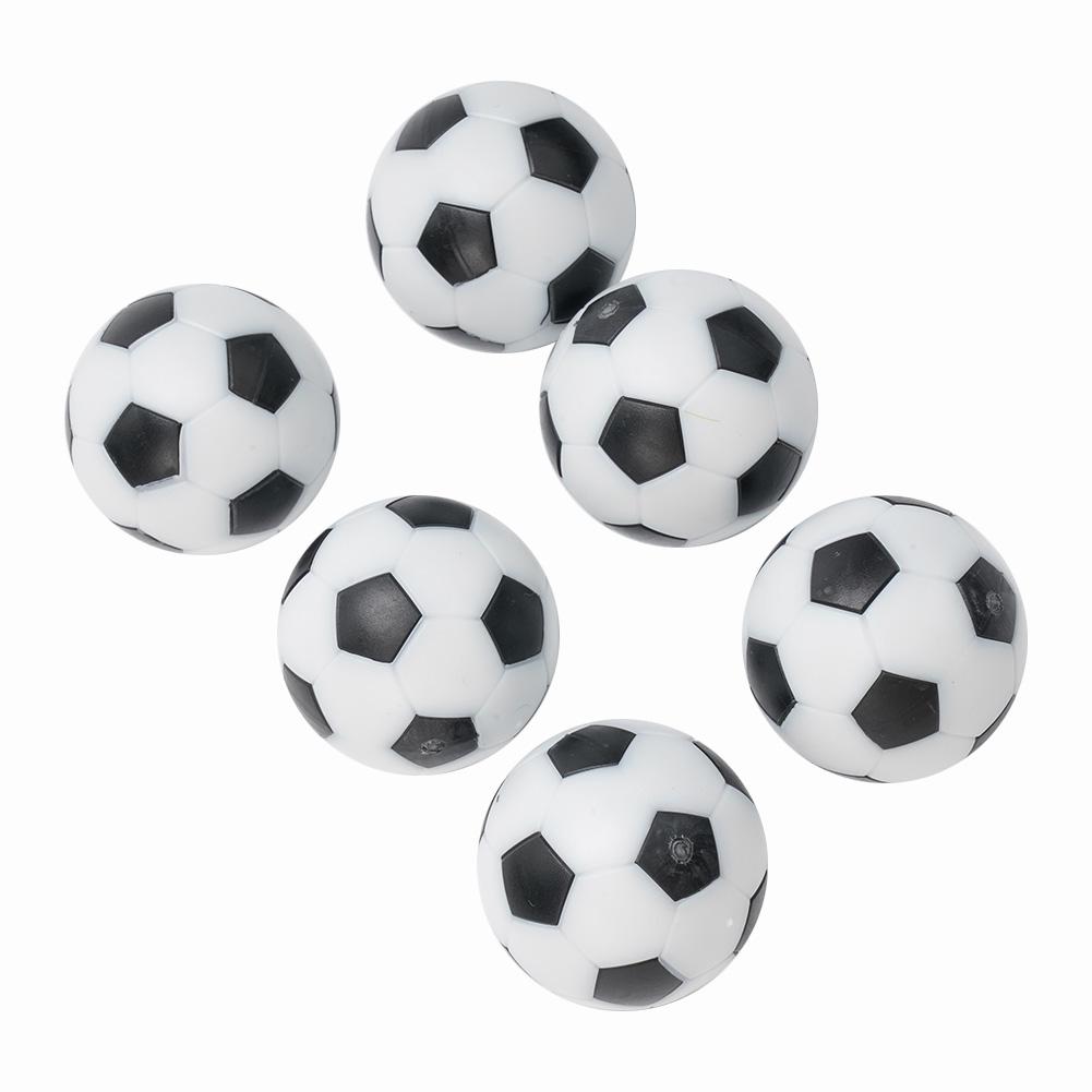 White and Black 32mm Foosball Table Football Replacement Balls (Pack of 6)