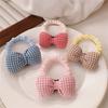 Fabric Plaid Bow Children Hair Scrunchies Sponge Cloth Sweet Bownot Hairbands Korean Princess Girls Kids Elastic Rubber Bands