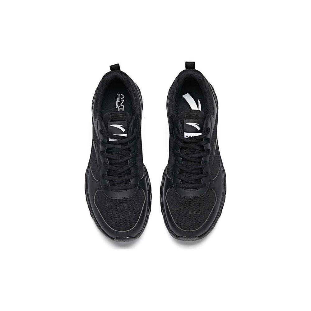 New Anta Slip Resistant, Abrasion Resistant, Breathable Low Top Casual Running Shoes Men's Black 912145535-1