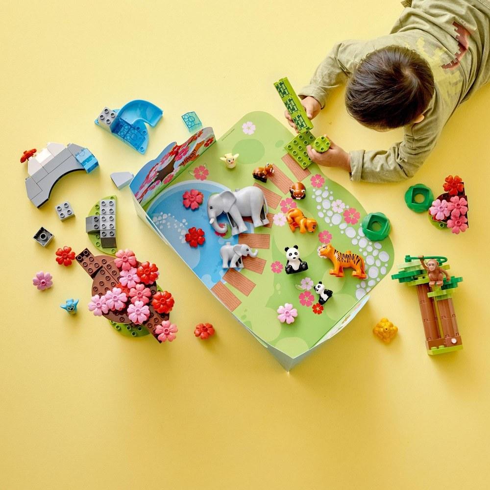 LEGO DUPLO Town Asian Animals Toy Block Set 10974 Animal Figures Gift for Toddlers and Babies Aged 2 and Up