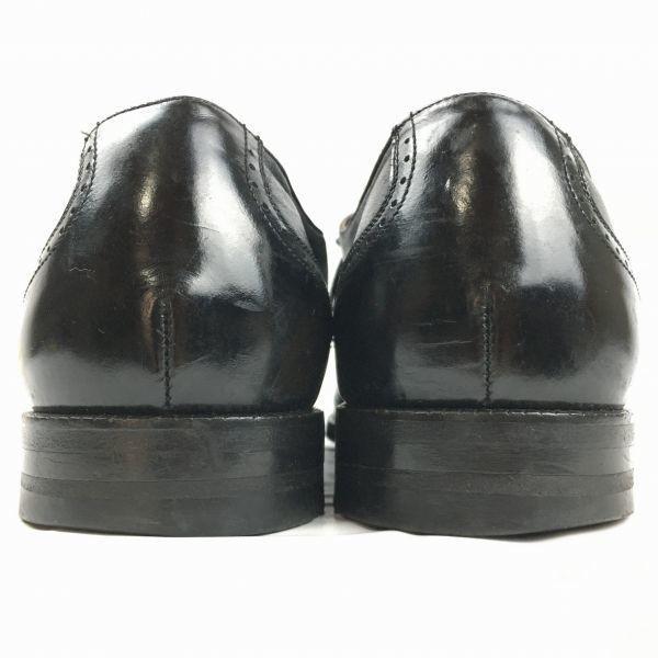 80s90s Vintage VAN BOMMEL by Royal Warrant Cap Toe Straight Tip Black Size 8 26.5(USED)