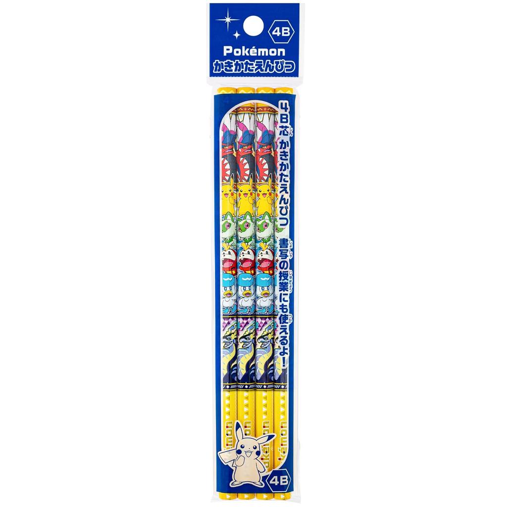 Showa Note Writing 456729001 Pokémon Pencils, 4B, 4-Pack,