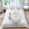 3D Modern Romantic Style Bedding Set Flower Quilt Cover Sheet/double Bed Full-size Bedspread Set Washable Comfortable Home Decoration