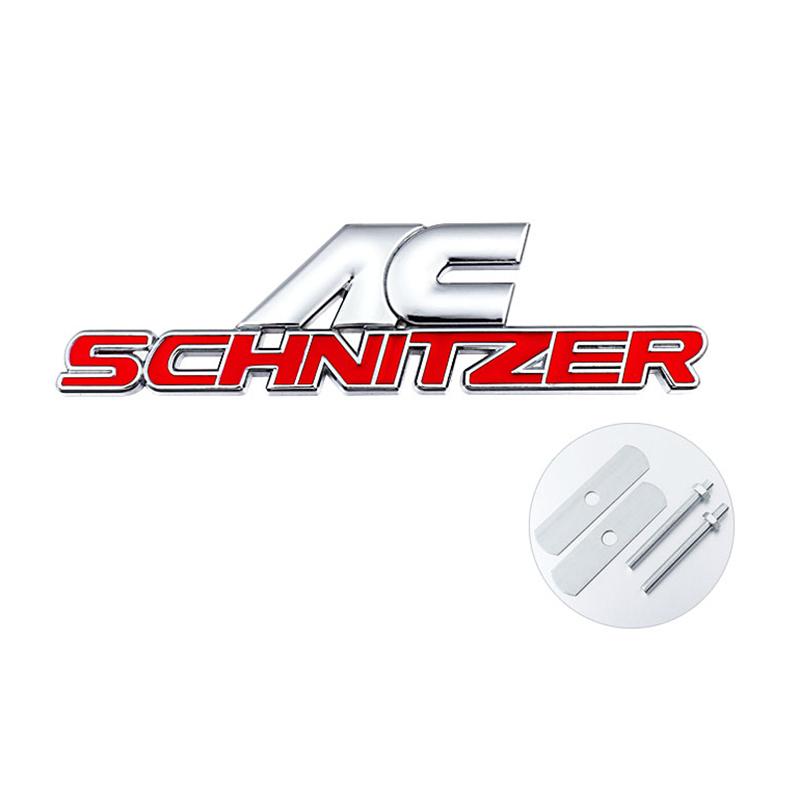 1Pcs 3D Metal AC SCHNITZER Emblem Badge Car Sticker Accessories For BMW X5 X1 E46 E90 E60 F10 F30 E39 E36 F20 E87 E92 F31 E30 ud2