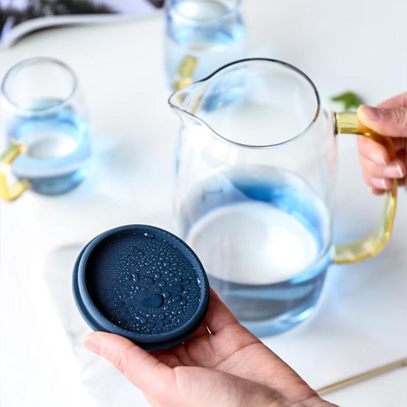 Glass Water Pitcher & Cup Set