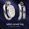 Caged Bird Men's Stainless Steel Anti-Escape Chastity Ring - Curved Lock Cb6000s