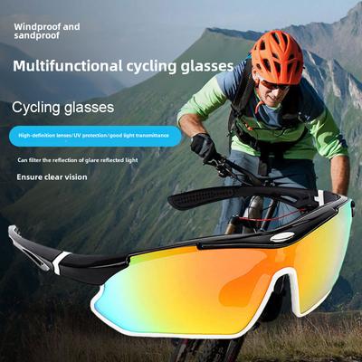 Outdoor-Fahrradbrille, photochrome, polarisierte, winddichte Fahrradbrille, Vollformat, Motorradbrille, kurzsichtige Sonnenbrille
