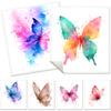 6PCS Cleaning Dishcloths Reusable Kitchen Dish Towels Watercolor Butterfly Pattern Dishcloth Absorbent Lint Free Cloth Washable Duster Rags Tea Towels
