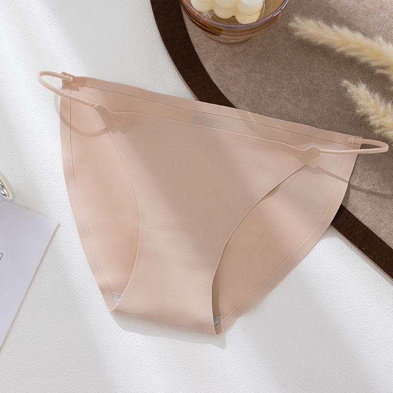 Damen Frühling und Sommer Leichte Eis-Seide Ohne Abdrücke Niedrige Taille Dünner Bund Baumwollzwickel Dreiecksslip