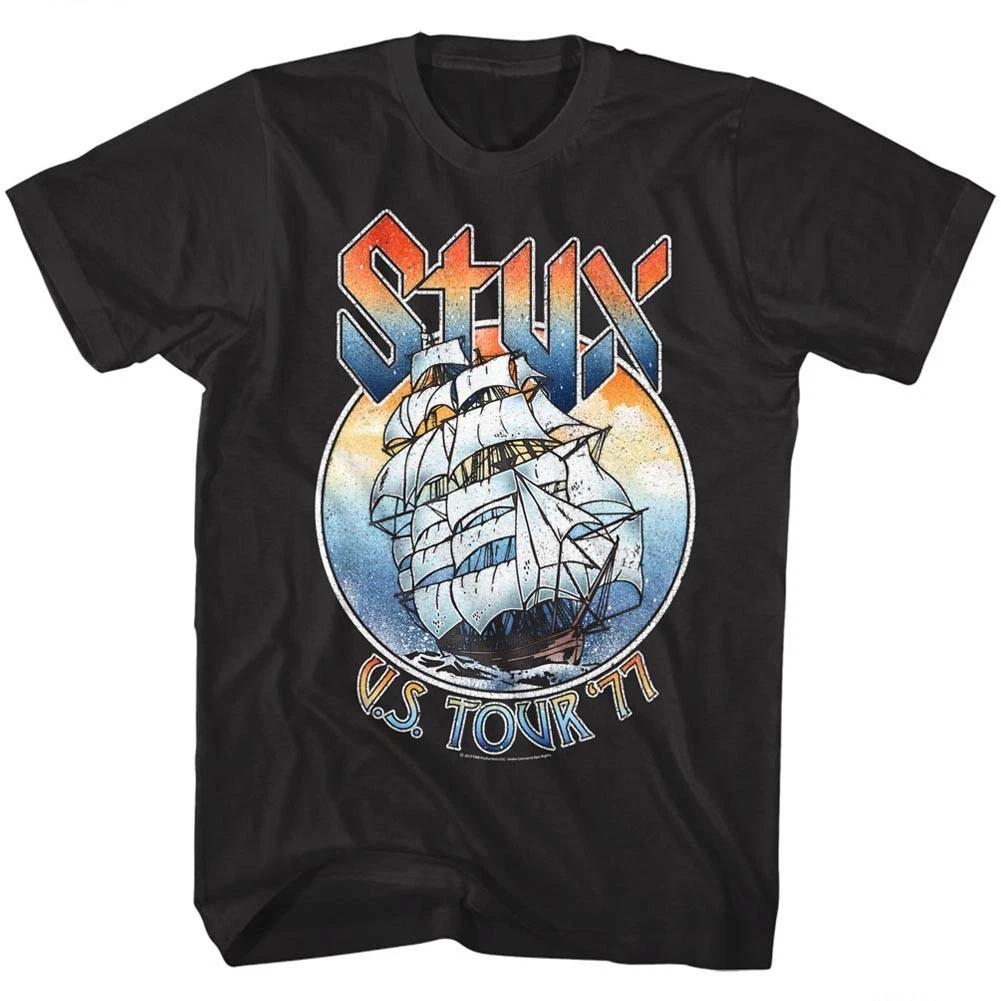 Styx USA American Tour 1977 Ship Mens T Shirt Mast Rock Band Album Concert Merch M