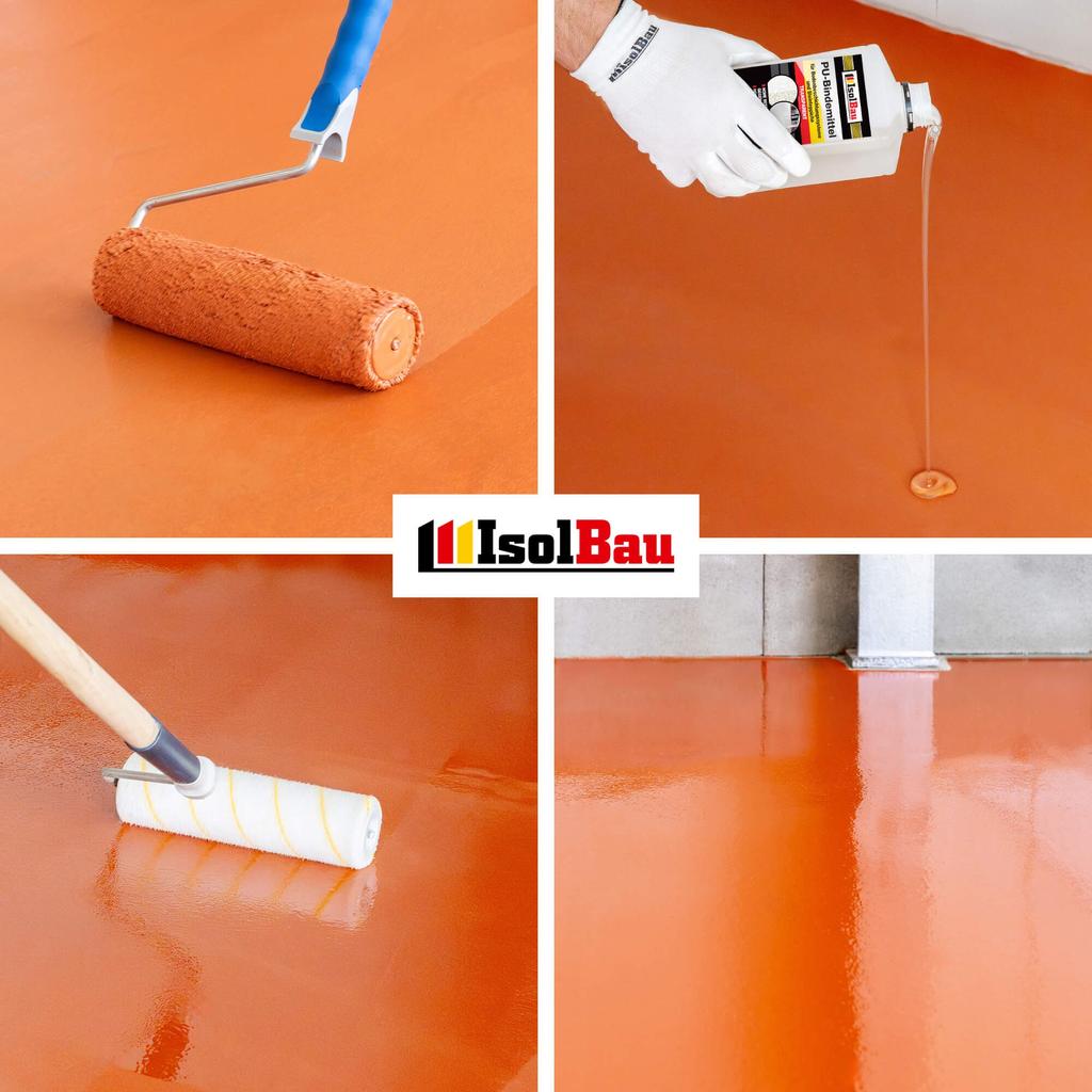 IsolBau 2K Resin Floor Paint for Concrete Bodenbeschichtung 12kg Stone Gray