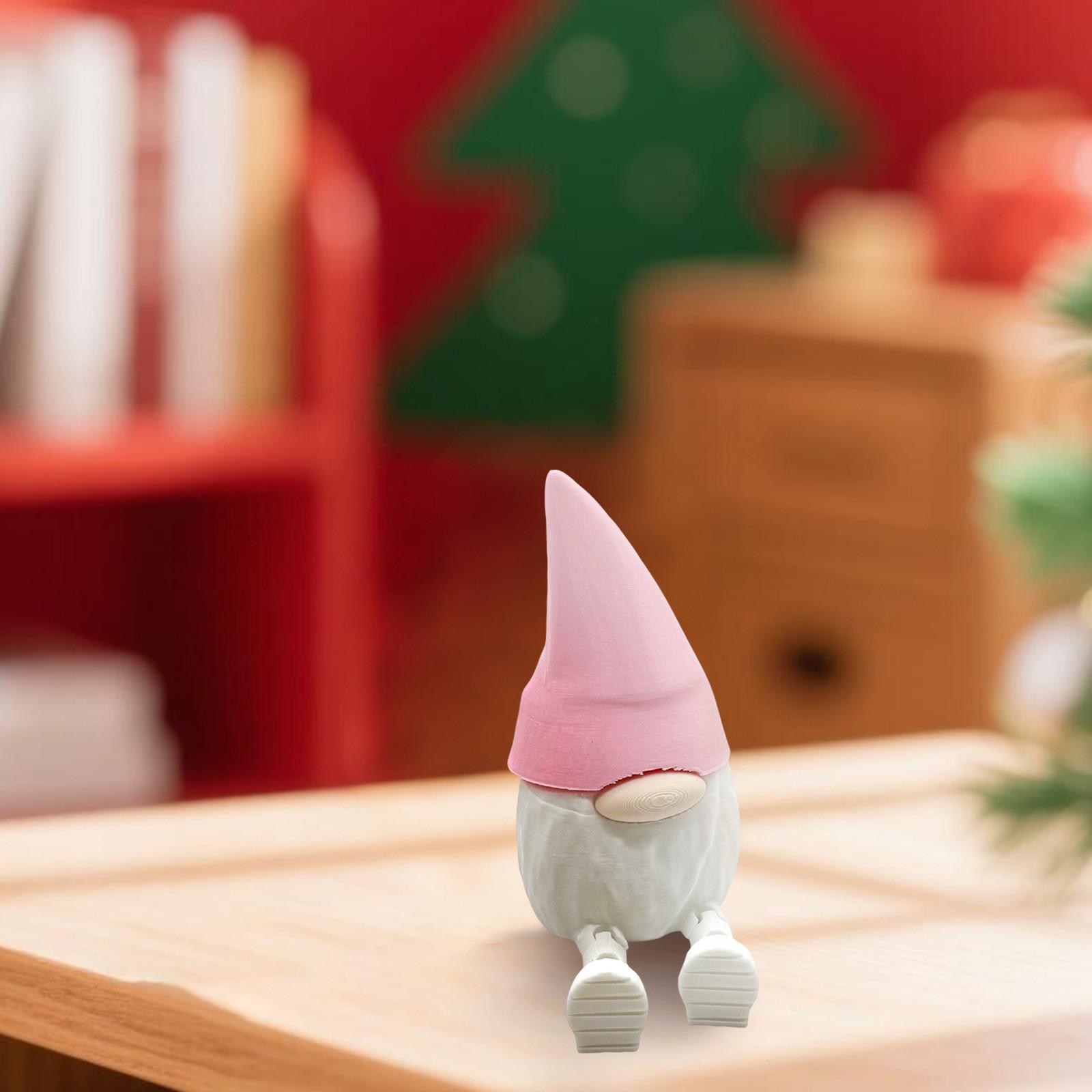 

Gnome Ornament 3d Printed Toy Christmas Dwarf Ornament One Size рожевий