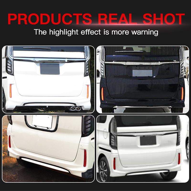 2PCS 12V LED Red Rear Fog Lamp Bumper Light For 2025-2025 Honda N-Box LED Rear Bumper Reflector Light Brake Lamp Car Accessories