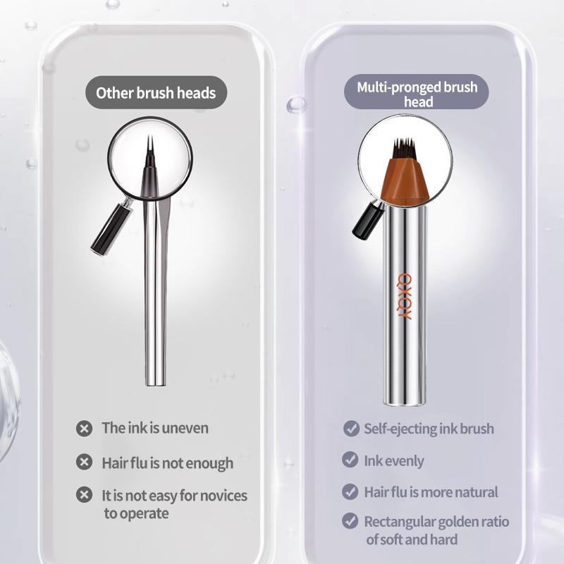 Multi Pronged Brush Head Eyebrow Pencil Dual-Use Smooth & Blendable Eyebrow Gel For Natural Makeup