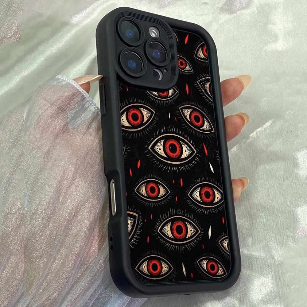 

JT453 Красные Глаза Ночь для iPhone 17 16 15 14 13 Pro Max Samsung S26 S25 Ultra A17 A07 A56 A16 Xiaomi 15T Redmi 15c 14C 13C Note 11 12 Мягкий Чехол for iPhone 5/5s чёрный