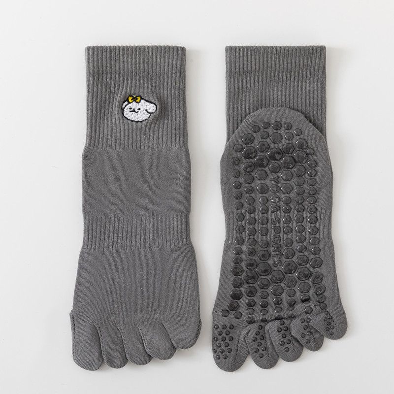 

Yoga Tube Five-Finger Socks Professional Non-Slip Sports Socks Women s Spring and Autumn Toe Pilates Cotton Socks Indoor Fitness Socks 9190 five-finger yoga socks dark gray [1 pair]]