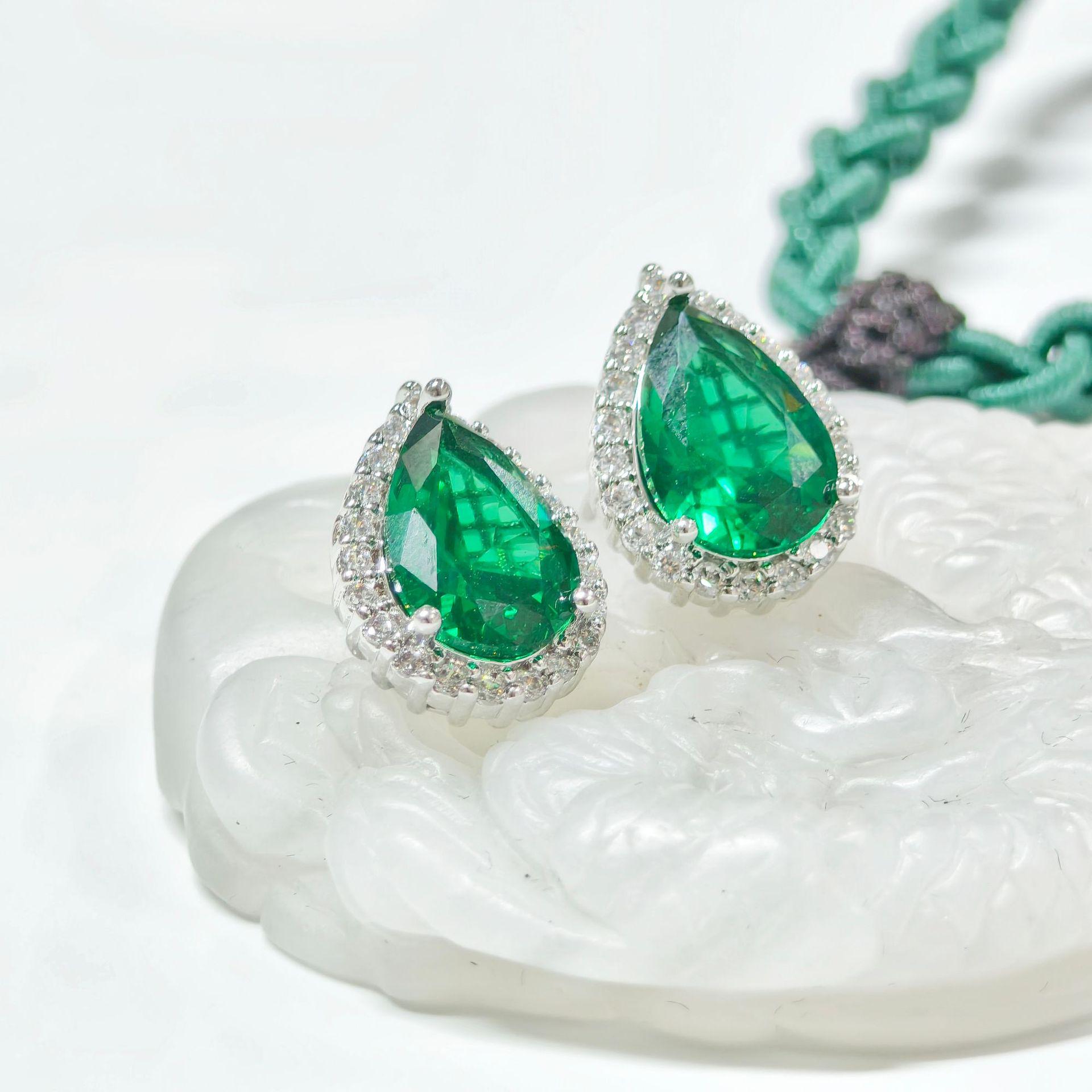 Gessen Jewelry Colorful Water Drop Gem Earrings - European & American Style Best Seller