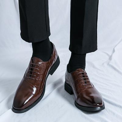 Hot Selling Business Men's Leather Shoes Gentleman Wedding Party Office Business Classic Black Men's Plus Size Shoes 38-46