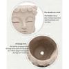 Resin Buddha Head Flower Pot Desktop Ornament Planter Statue Style Succulent Planter Modern with Drainage Hole Plant Container