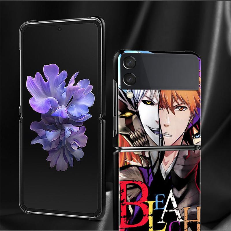 Japanische Comics Bleach Kurosaki Ichigo Hülle für Samsung Galaxy Z Flip 4 Z Flip3 5g Hülle für Galaxy Z Flip Pc Hard Phone Shell