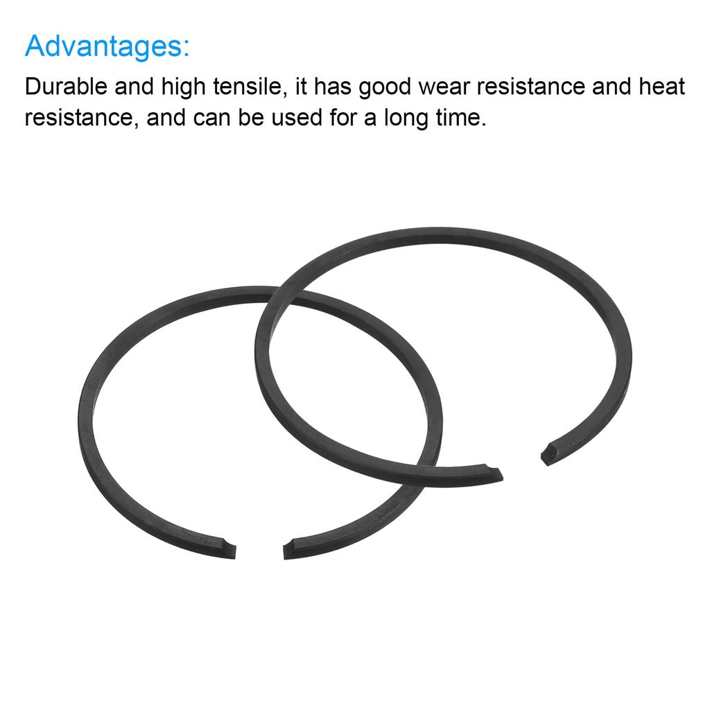 uxcell Piston Ring Set of 2 36mm X 1.5mm Standard Size Piston Ring Chainsaw Replacement Parts