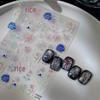 YITU Ant Graph 2025 Iridescent Fireworks Star & Moon Nail Art Stickers with Adhesive Backing (YT4630)