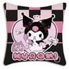 Kawaii Kuromi Sanrios Pillow Covers Cartoon Sofa Decorative Home Double-Sided Printing Short Plush Cute Cushion Cover