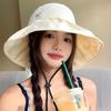 Wide Brim Bow Bucket Hat Korean Women's Sun Hat Casual Fisherman Hat  Mountaineering
