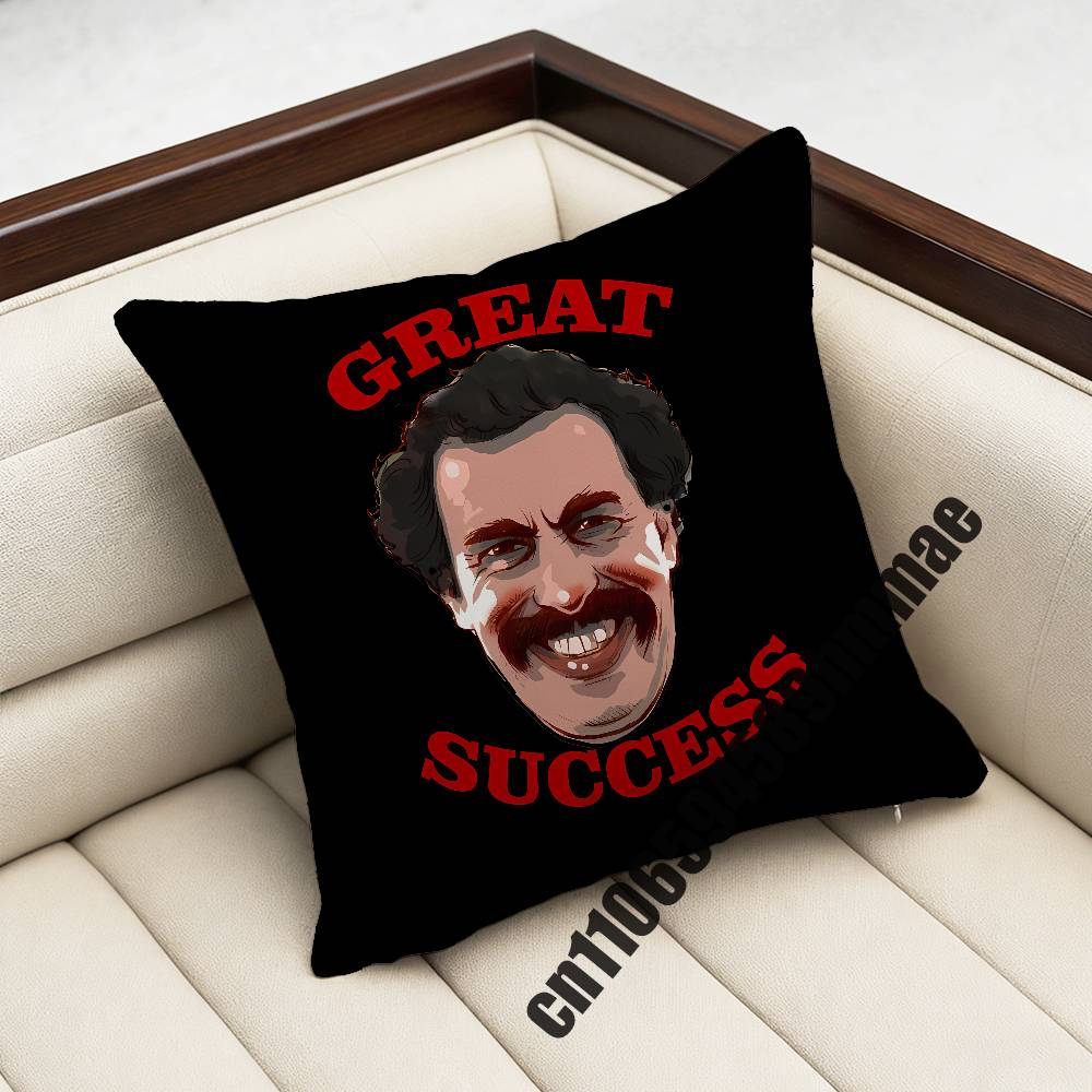 For Borat Very Nice Great Success Throw Pillow Case Sham 45X45Cm 40X40Cm Square Car Pillowcase Pad Cushion Cover