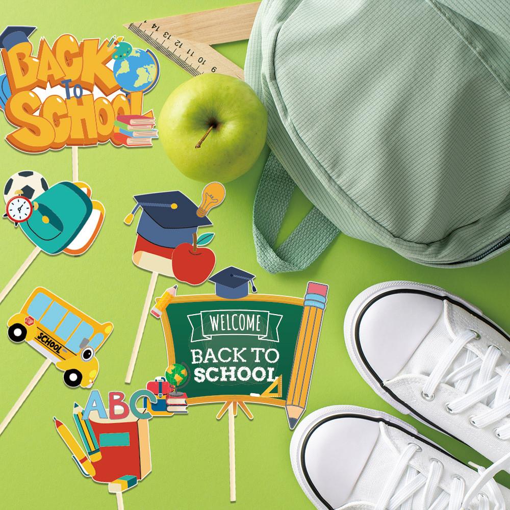 To School Back Season Theme Blackboard Newspaper Bag Pattern Paper Vase Plugin