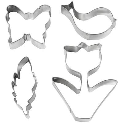 Stainless Steel Cookie Cutter - Spring - 5 Pcs - Dishwasher Safe - Ideal for Culinary Creations