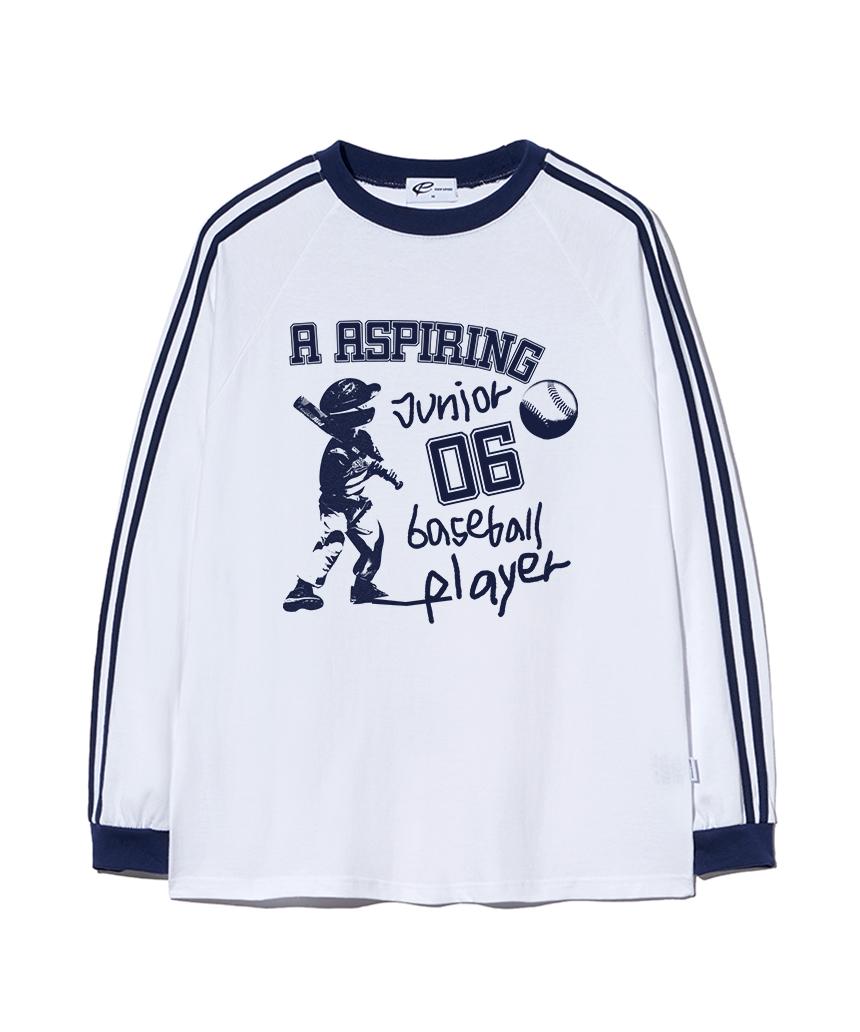Escape From Baseball Junior Print Track Long Sleeve White L