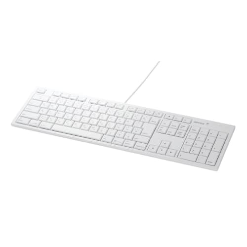 

BUFFALO Full Keyboard USB Connection Pantograph Mac Model White BSKBM01WH