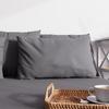 Taie d'oreiller unie 63x63 cm ZZZ gris