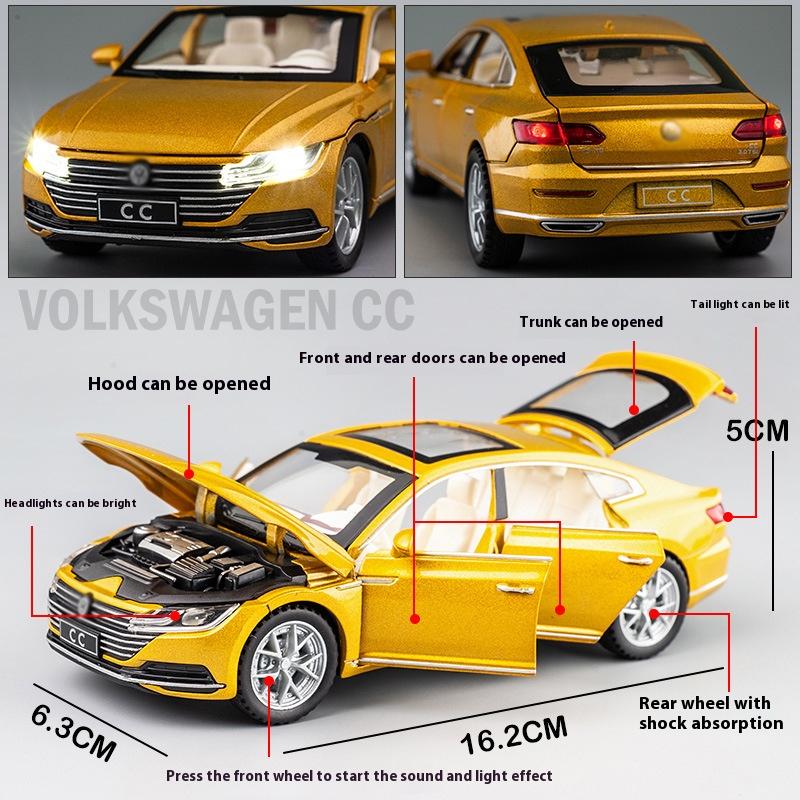 W001:32 Volkswagen CC Alloy Car Model Diecasts & Toy Vehicles Metal Toy Car Model Car Central Control Ornaments Toys Kids Birthday