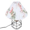 Pleated Lampshade Table Lamp Vintage Jute Rope Iron Geometric Bedside Lamp for Bedroom Living Room Office