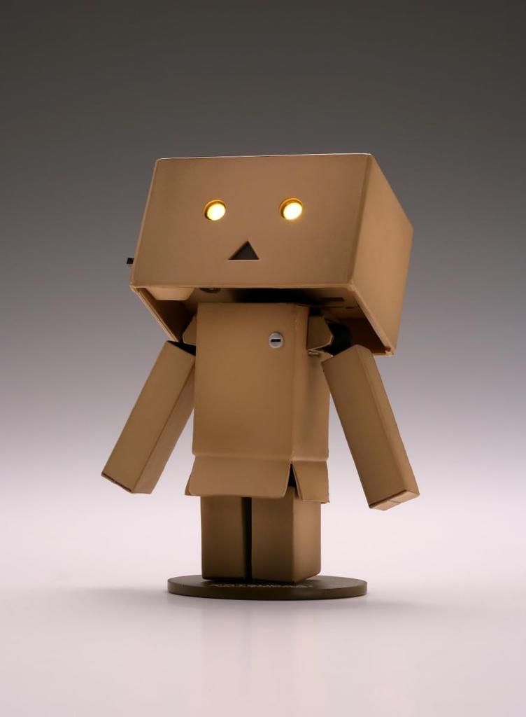 Kaiyodo Revoltech Danbo Mini, approximately 80mm tall, non-scale PVC & ABS painted action figure