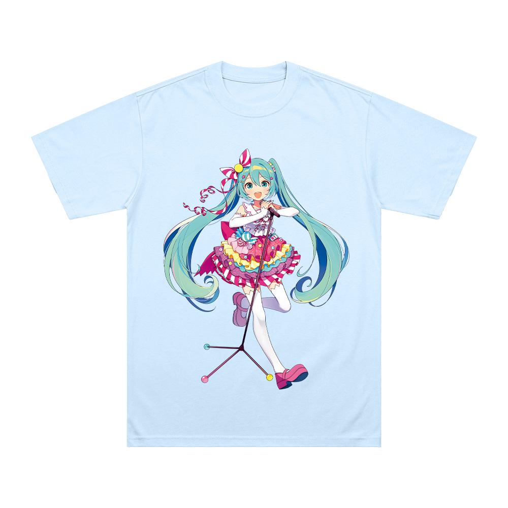 MIKU North America  EXPO 2026 North T Shirts  Hatsune Comic Miku Music High Quality Casual Cotton Tee Unisex Round Neck Clothes