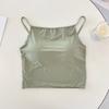 Beautiful Back Ice Silk Small Suspender Vest Women's Summer Sports Pure Desire Wind Tube Top with Chest Pad Base, Outer Wear Yoga Bra
