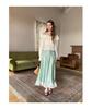 Interpret Beauty Elegant French Satin Midi Skirt for Women - Spring 2025 Collection C3582