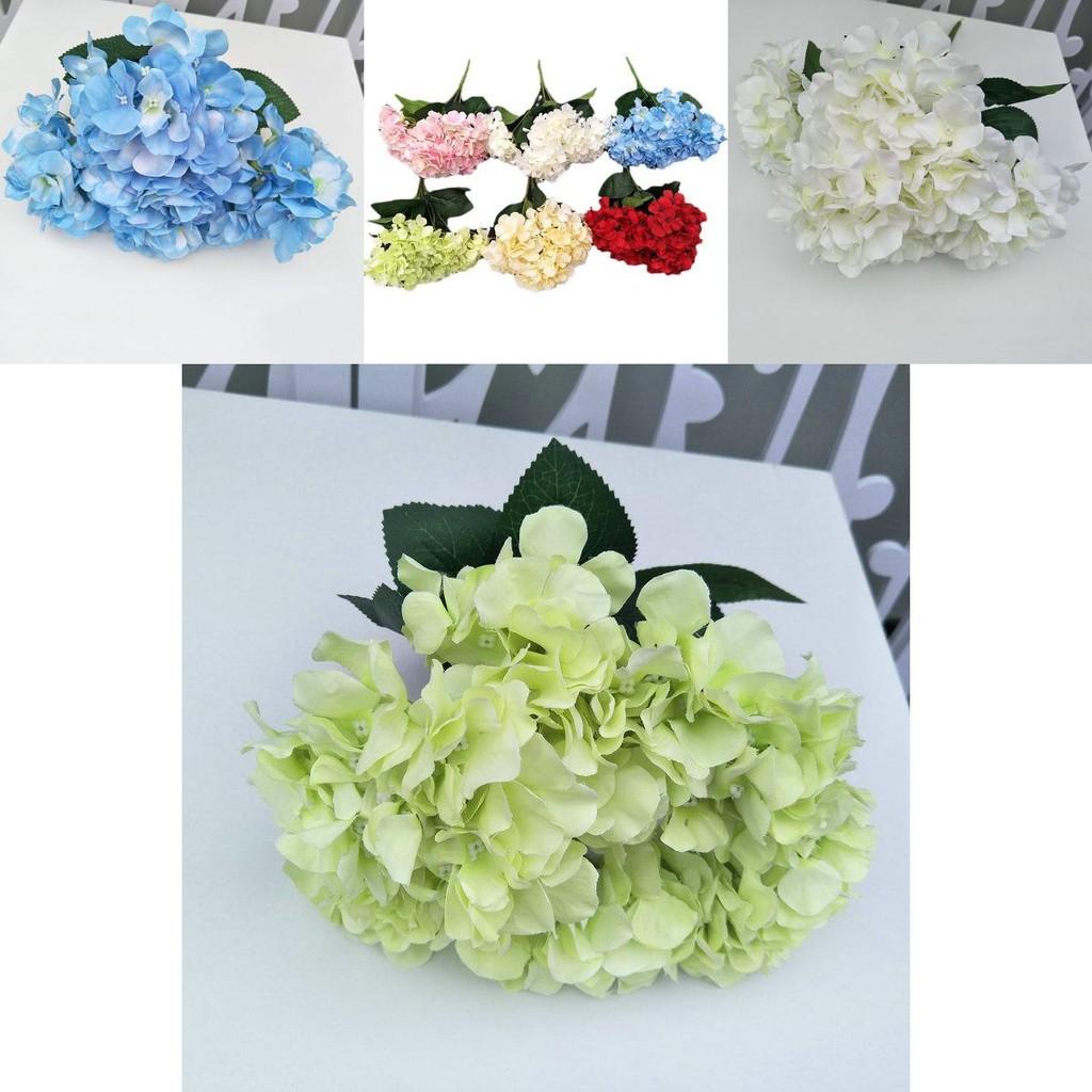 Wedding Flower Decor Artificial Hydrangea With Plush Fabric For Home And Party
