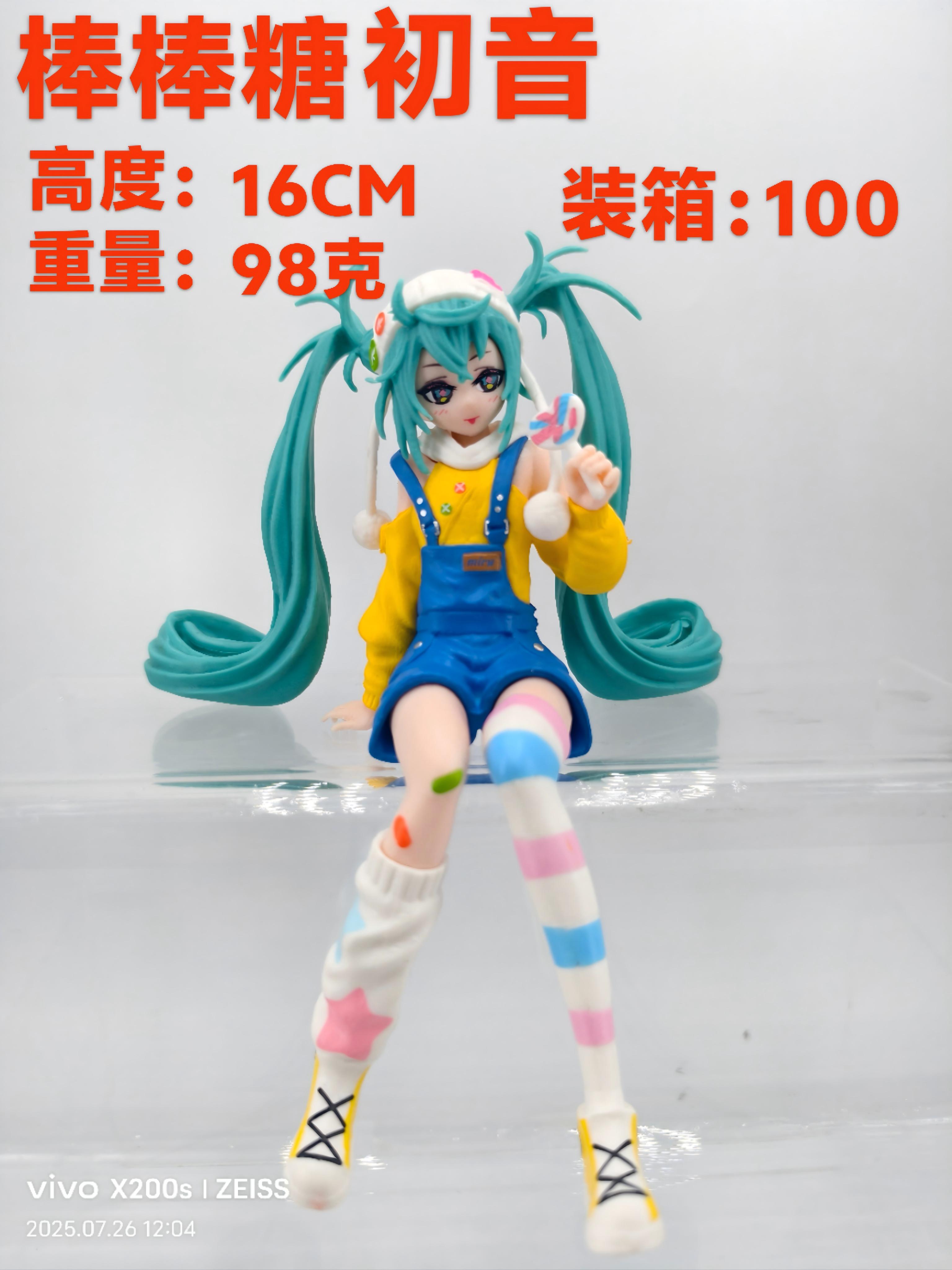 

16CM Hatsune Miku Figure Anime Noodle Stopper Proportional Humanoid lolly Virtual Anchor Model Toy Kawaii Girl Action Figures with box