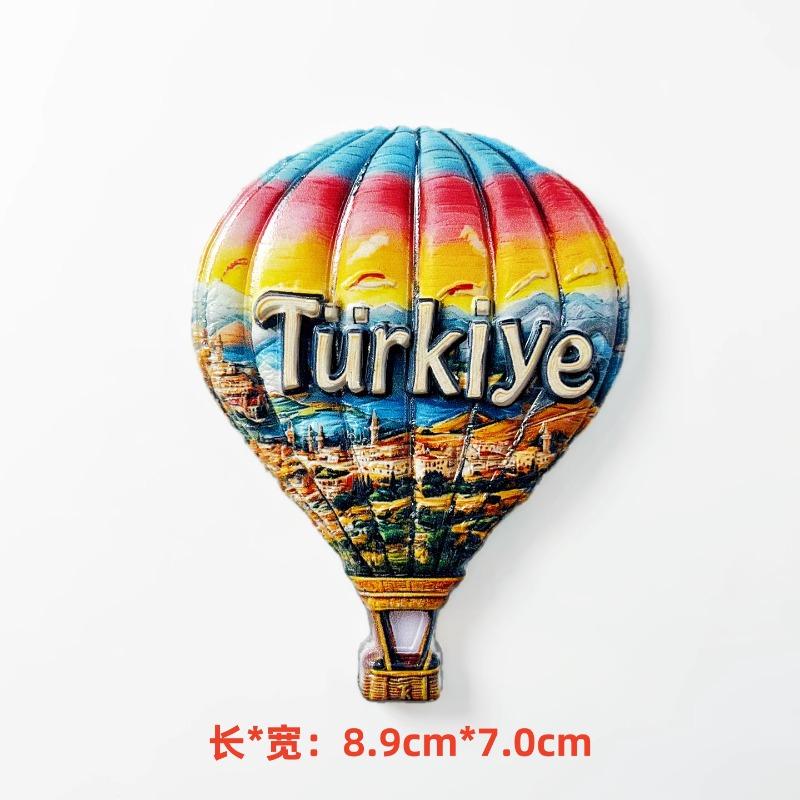 Turkey Fridge Stickers Cappadocia Souvenirs Istanbul Hot-air Balloon Fridge Magnets Home Decoration Wedding Gifts