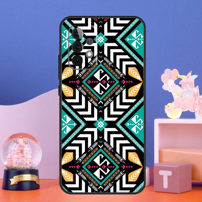 Tribal Aztec Geometric Colour Case For Samsung Galaxy A16 A26 A36 A56 A15 A35 A55 A34 A54 A52 A12 A32 A13 A33 A53 A17 A06