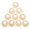 50pcs Wood Earring Blanks Hollow Round DIY Making Easy Coloring Wear Resistant Light Weight Jewelry