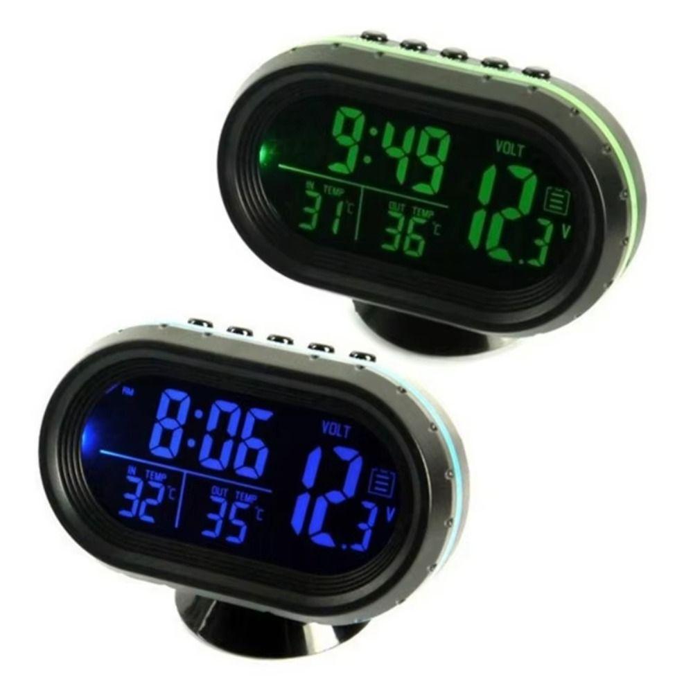 Dual Temperature Display Digital Auto Car Thermometer 12V-24V Car Voltmeter Thermometer  Car