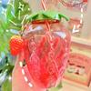 1pc-Strawberry Shaped Children's Straw Mug Clear Strawberry Juice Mug Cold Water Mug Photography Accessories