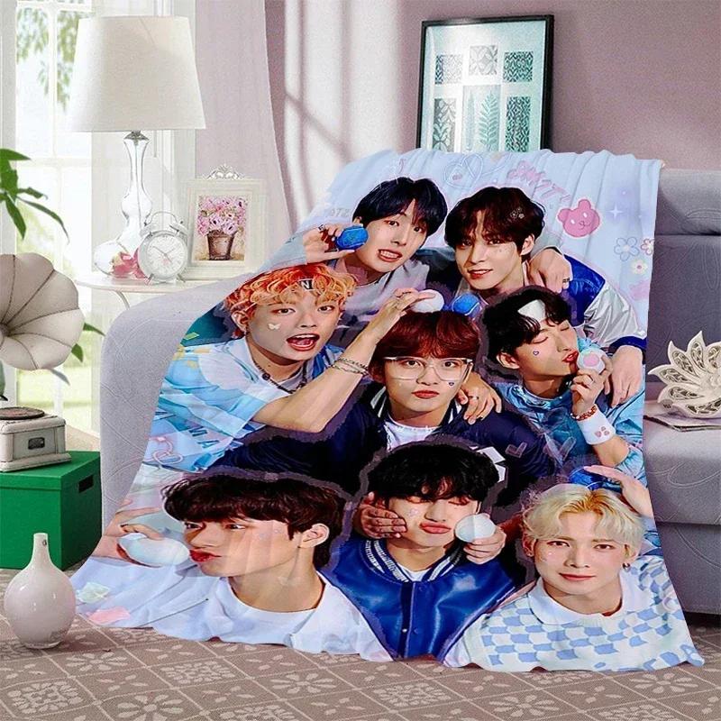 Nap Blanket Sofa Winter A-Ateezs Warm Bed Fleece Camping Custom Decorative Fluffy Soft Blankets King Size Microfiber Bedding